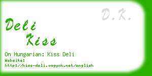 deli kiss business card